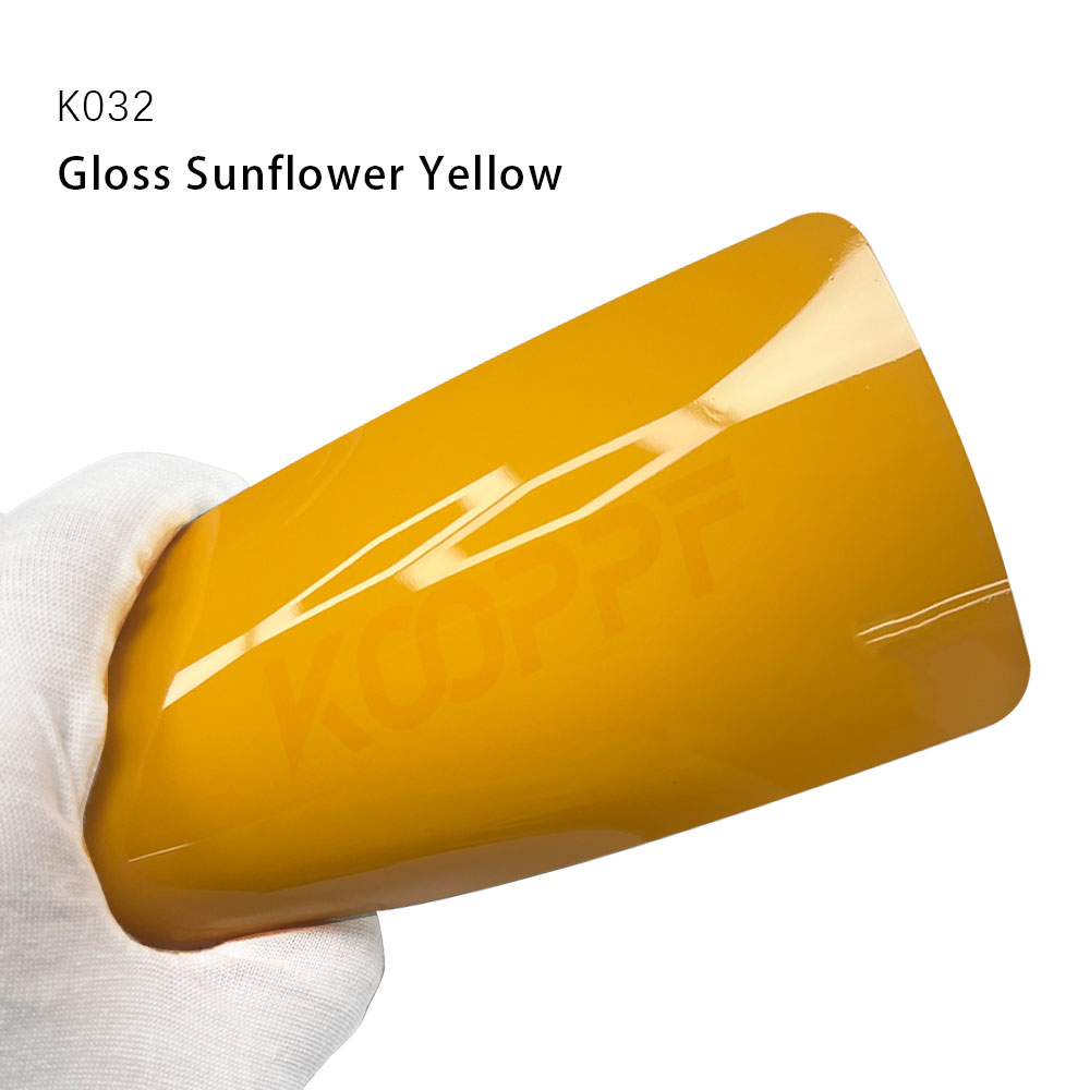 Glänzende sonnenblumengelbe TPU-Farbschutzfolie für Autolack
