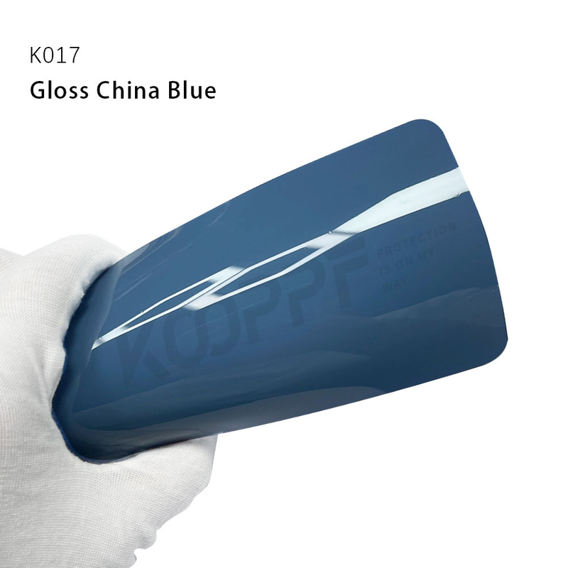 Gloss China Blue TPU Autofarbenschutz Aufkleber Abnehmbares Auto Farb ändern Wraps Film
