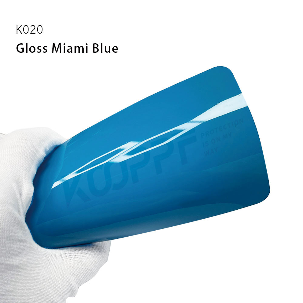 Glänzende Miami Blue TPU-Farb-PPF-Autolackschutzfolie